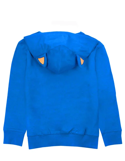 Vanilla Underground Sonic The Hedgehog Blue 3D Ears Boy's Hoodie (4-8 years) - 6-7 Yrs Image 4