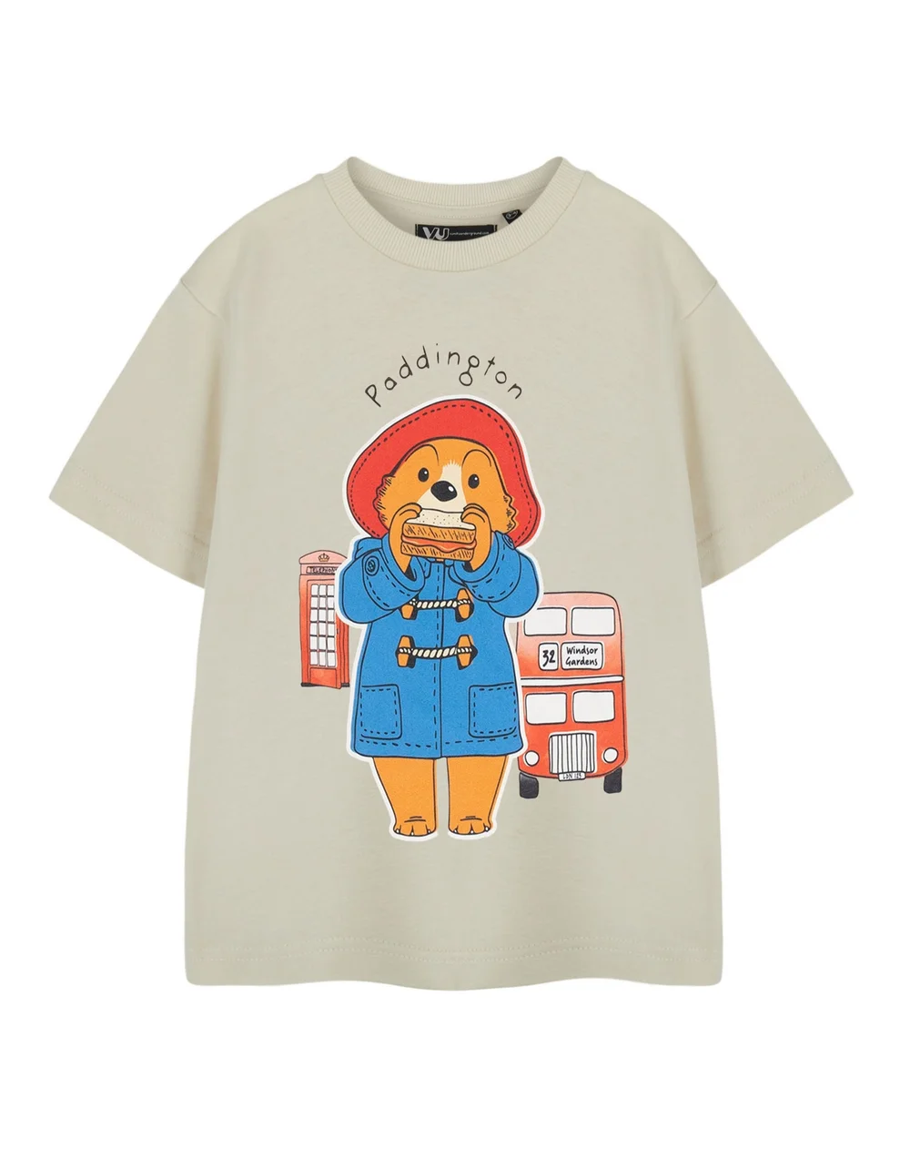 Vanilla Underground Paddington Bus Unisex Kids Beige T-Shirt (18 Months - 6 Years) - Age 2-3 Years Image 1