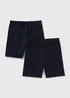 2 Pack Navy Cycling Shorts (3-13yrs) - Age 4 Years Image 1