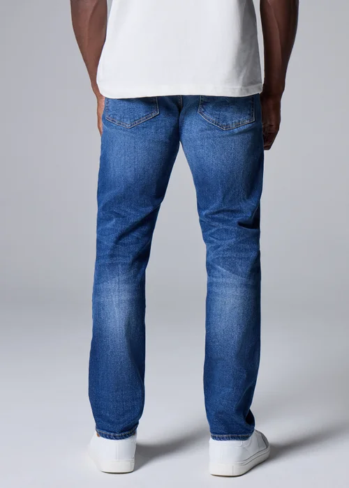 Mid Wash Slim Fit Jeans - 36 Waist Short Image 3