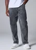 Grey Wash Relaxed Fit Jeans - 30 Waist Regular Image 3