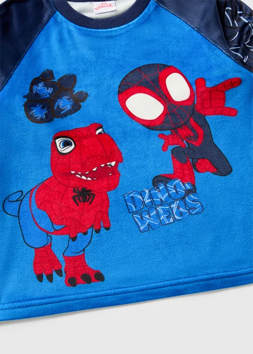 Spidey & Friends Boys Blue Fleece Pyjama Set (1-7yrs) - 1 to 1 half years Image 2