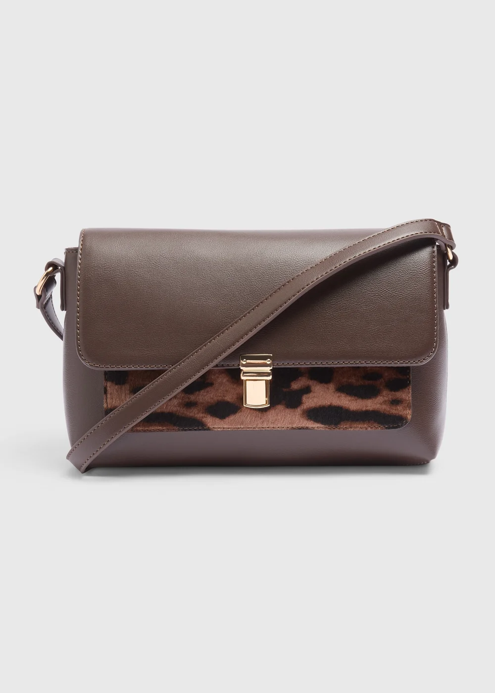 Brown Leopard Handbag - One Size Image 1