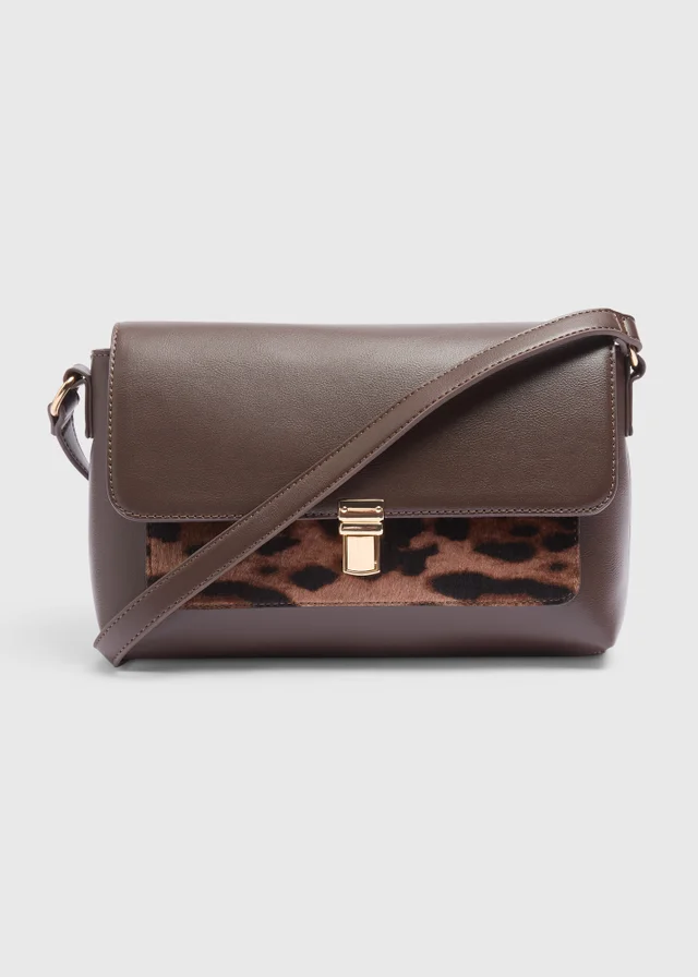 Brown Leopard Handbag
