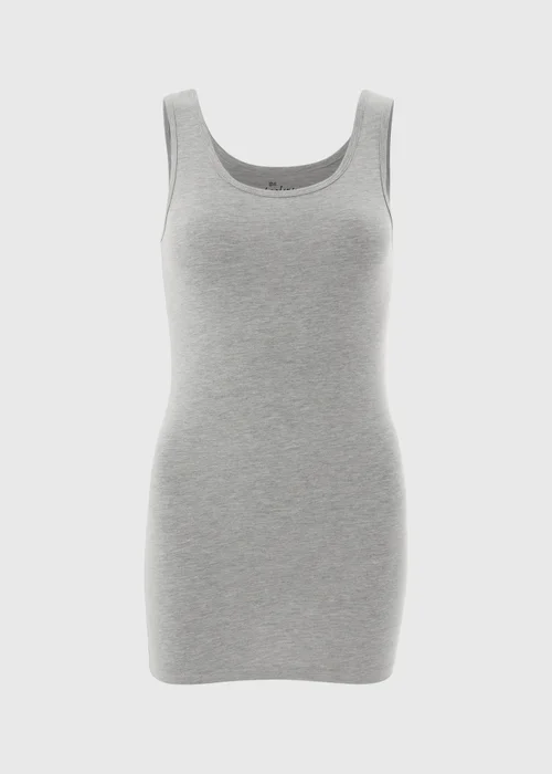Grey Essential Longline Vest Top - Size 8 Image 4