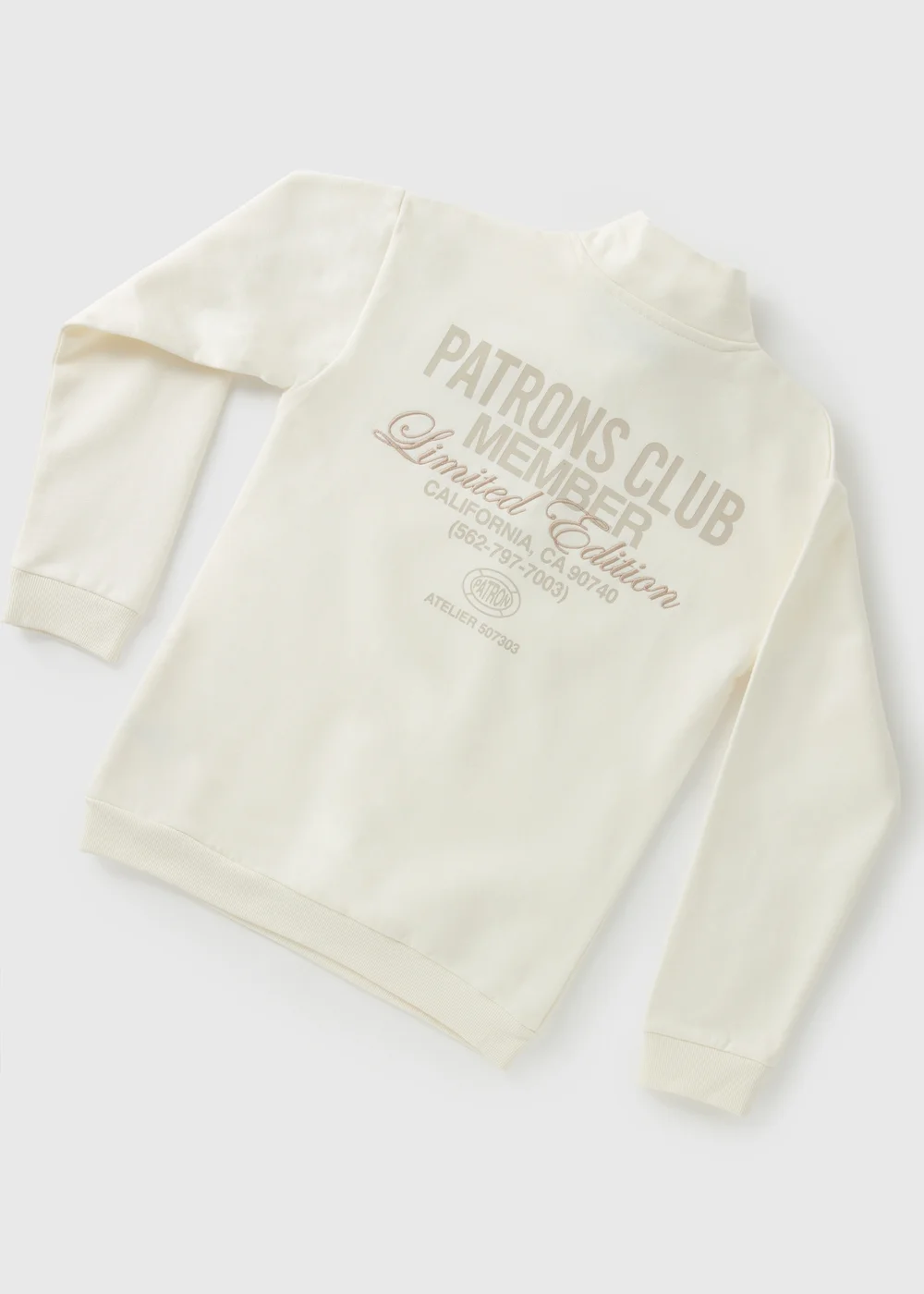 Boys Cream 1/2 Zip Patron's Club Sweatshirt (7-15yrs) - 14 Yrs Image 2