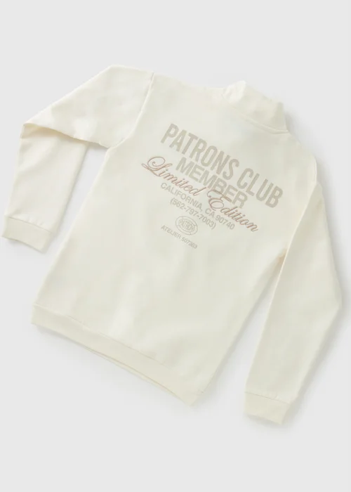 Boys Cream 1/2 Zip Patron's Club Sweatshirt (7-15yrs) - 14 Yrs Image 2