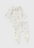 2 Piece Baby Cream Toy Ribbed Bodysuits & Legging Set (Newborn-12mths) - Age 9 - 12 Months Image 1