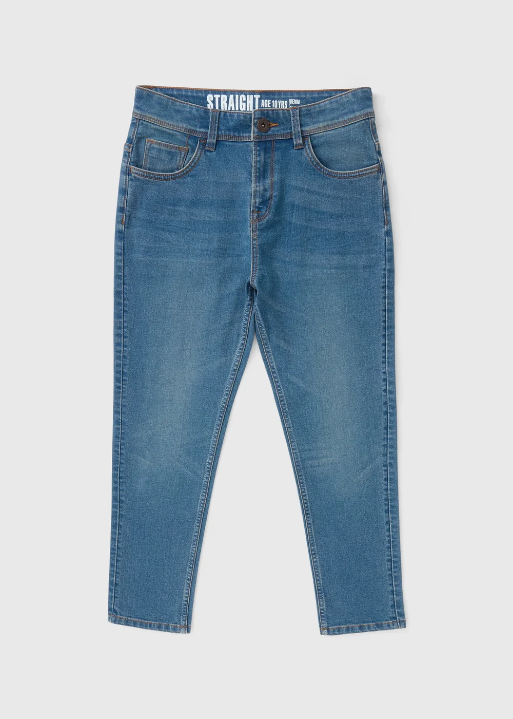 Boys Lightwash Straight Fit Jeans (7-15yrs) - Age 7 Years Image 1