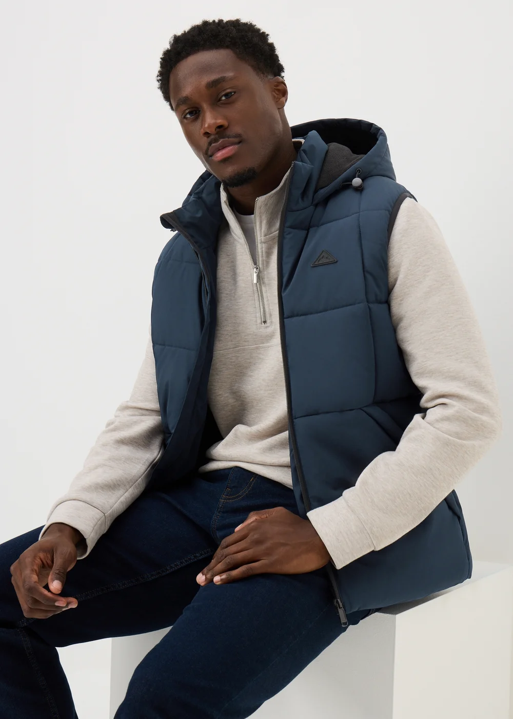 Blue Padded Gilet - S Image 1