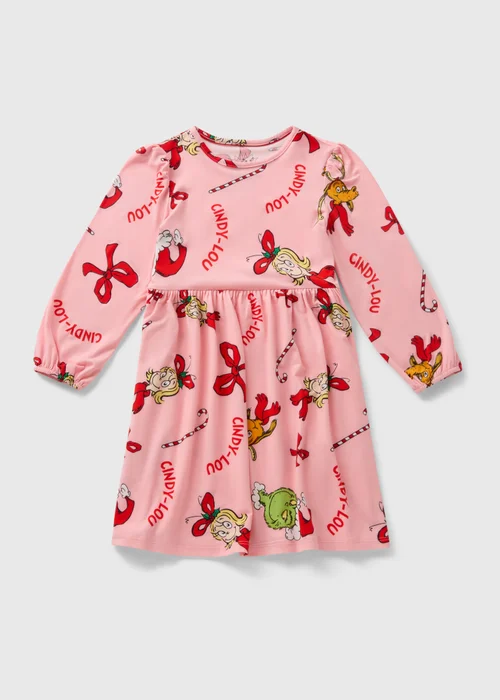 Girls Pink Cindy Lou Dress (1-10yrs) - 1-1.5 Yrs Image 1