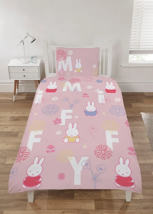 Miffy Pink Bed Set - Single Image 1