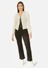 Yumi Ivory Crochet Tie Front Cardigan - Medium Image 1