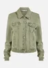 Yumi Green Stretch Cotton Denim Jacket - 8 Image 2