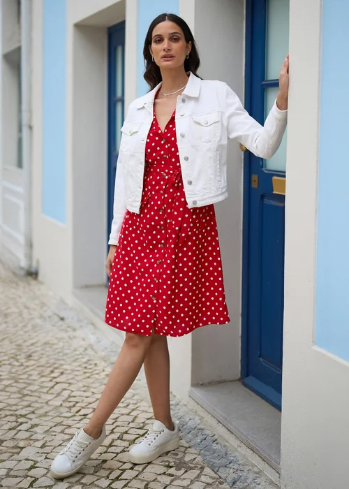 Yumi White Stretch Cotton Denim Jacket - 20 Image 1