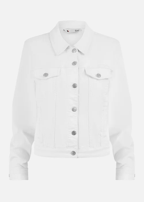 Yumi White Stretch Cotton Denim Jacket - 20 Image 3