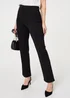 Izabel London Black High Waist Kick Flare Trousers - 14 Image 4
