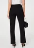 Izabel London Black High Waist Kick Flare Trousers - 14 Image 2