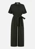 Yumi Black Utility Relaxed Fit Jumpsuit - Size 8 Image 3