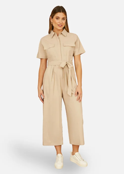 Yumi Stone Utility Relaxed Fit Jumpsuit - Size 10 Image 1