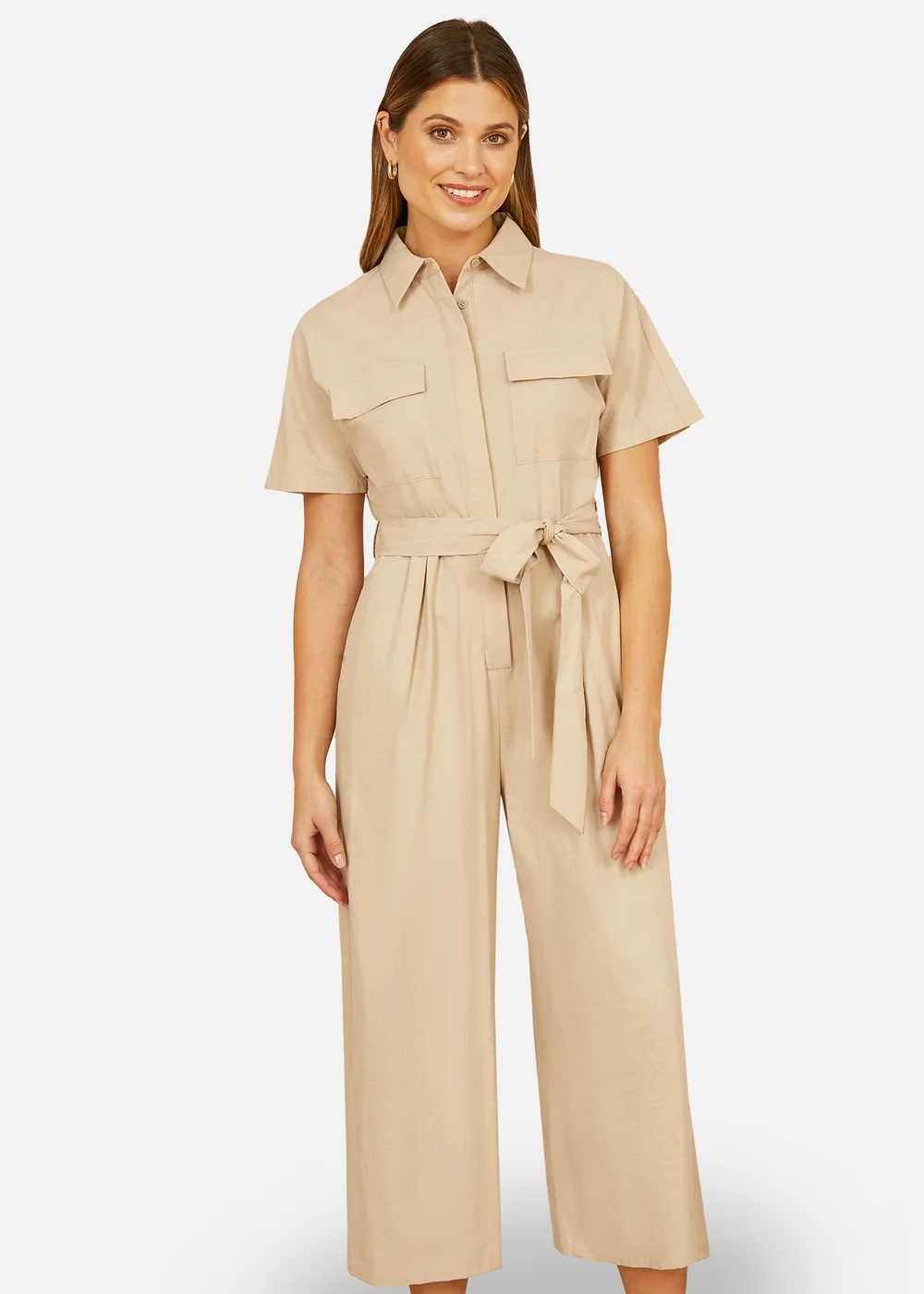 Yumi Stone Utility Relaxed Fit Jumpsuit - Size 10 Image 2
