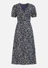 Yumi Navy Spot Midi Tea Dress - 12 Image 3