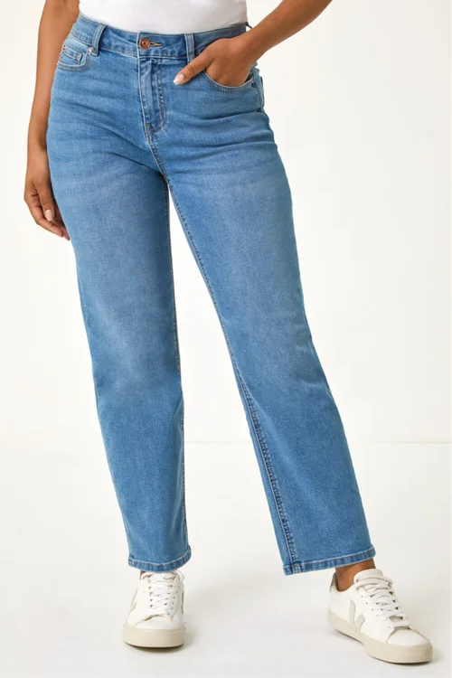 Roman Denim Petite Stretch Straight Leg Jeans - 16 Image 4