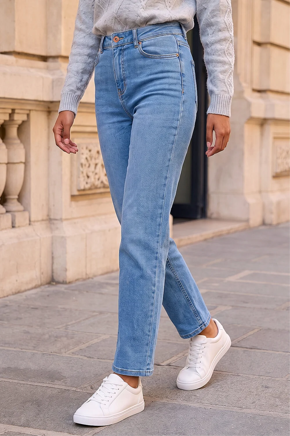 Roman Denim Petite Stretch Straight Leg Jeans - 16 Image 1