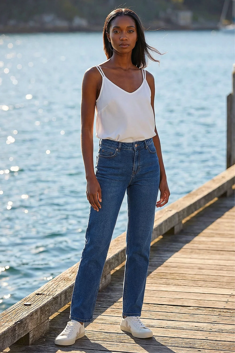 Roman Indigo Petite Stretch Straight Leg Jeans - 14 Image 2