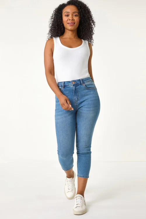 Roman Denim Petite Slim Crop Stretch Jeans - 18 Image 3