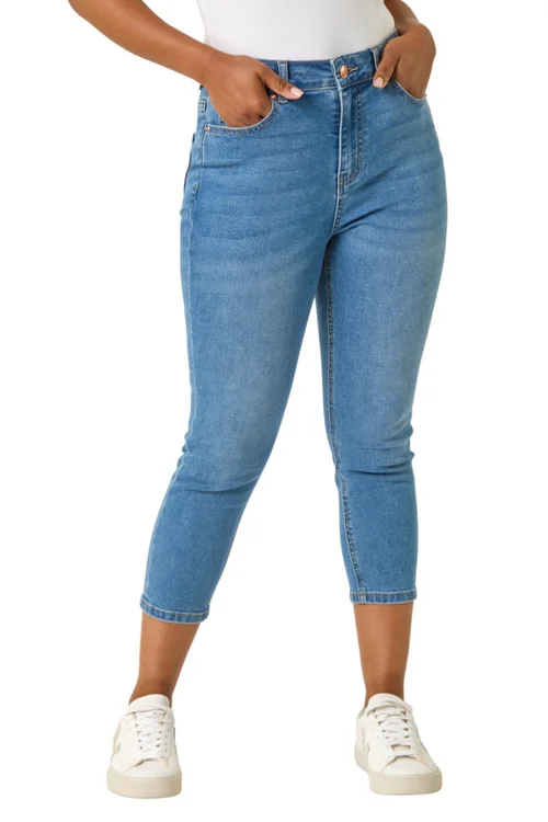 Roman Denim Petite Slim Crop Stretch Jeans - 18 Image 1