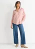 Gini London Blush Stripe Oversized Shirt - L/XL Image 1