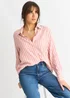 Gini London Blush Stripe Oversized Shirt - L/XL Image 4