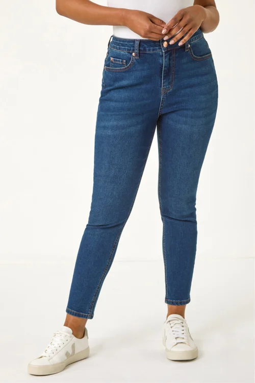 Roman Indigo Petite Skinny Stretch Jean - 12 Image 4