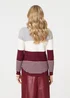 Izabel London Red Colour Block Textured Curve Hem Jumper - 12 Image 2