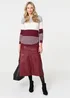 Izabel London Red Colour Block Textured Curve Hem Jumper - 12 Image 4