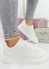 Love Lemonade White Sparkly Crystal Eternal Trainers - Size 5 Image 3