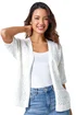 Roman Ivory Stitch Detail Knit Cardigan - Size 10 Image 1