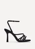 Linzi Scarlett Black Faux Suede Strappy Heel Sandal - Size 4 Image 2
