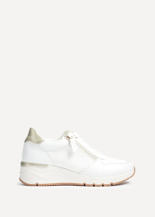 Linzi Kyla White Wedge Trainer - Size 4 Image 2