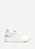 Linzi Everett White & Silver Wedged Trainer - Size 7 Image 2