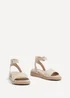 Linzi Kara Sand Faux Leather Footbed Flatform Sandals - Size 7 Image 3