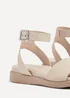 Linzi Kara Sand Faux Leather Footbed Flatform Sandals - Size 7 Image 4