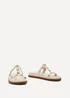 Linzi Alert Ivory Faux Leather Flat Slip-On Sandal - Size 5 Image 3