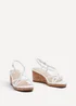 Linzi Safiya White Faux Leather Strappy Wedge Sandal - Size 6 Image 3