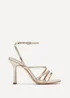 Linzi Scarlett Gold Faux Leather Strappy Heel Sandal - Size 7 Image 2
