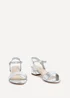 Linzi Kezzi Silver Faux Leather Barely There Low Block Heeled Sandal - Size 3 Image 3