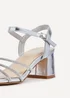 Linzi Carnation Silver Faux Leather Open Back Sandal - Size 3 Image 5