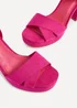 Linzi Verony Fuchsia Faux Suede Platform Block Heel - Size 6 Image 5
