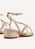 Linzi Calista Nude Faux Leather Strappy Low Block Sandal - Size 4 Image 5